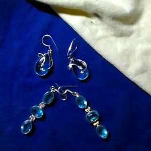 Blue quartz earring package